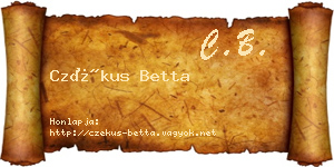 Czékus Betta névjegykártya